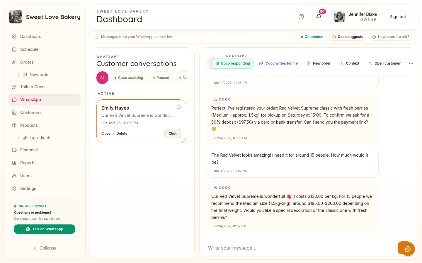 AI that answers your bakery WhatsApp: how it works and is it worth it?
