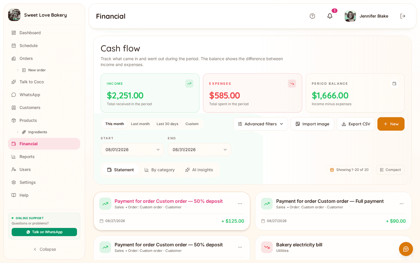Bakerly finances and reports