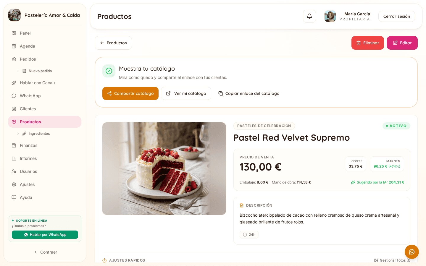 Precios y ficha técnica de Bakerly