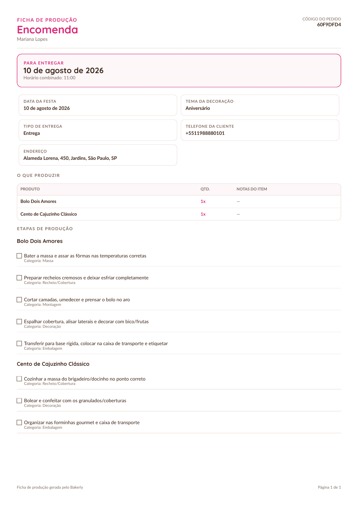 Ficha técnica para confeitaria: o que é, pra que serve e como montar a sua